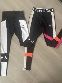 PUMA カラーブロック レギンス　2本セット