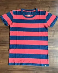 visvim Tシャツ ボーダー 赤 ネイビー Sサイズ