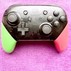 プロコン 任天堂 スイッチ 純正 スプラトゥーン2カラー V6p-9 【美品】