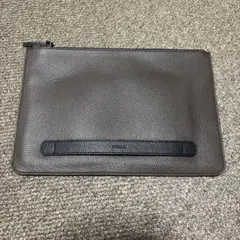 FURLA ブラウンレザー クラッチバッグ