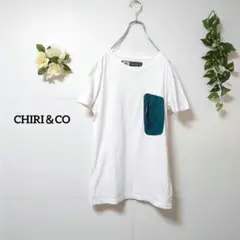 CHIRI＆CO Tシャツ 胸ポケット付き ロゴチャック S