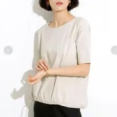 ドローコード付ボートネック／5分袖・ドゥクラッセTシャツ