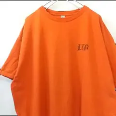 ギルダン LDD ビッグサイズ プリント Tシャツ オレンジ XL相当 海外古着