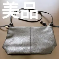 【美品】黒 合成皮革 ショルダーバッグ