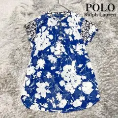 ポロラルフローレン　胡桃ボタン　花柄　ショートスリーブ ブラウス　S 美品