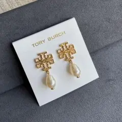 【TORY BURCH】Britten Logo Drop ピアス 1点