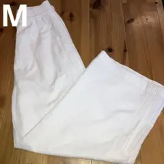 MUMIANXIU ワイドパンツ 白 ホワイト ウエスト総ゴム 美品 古着