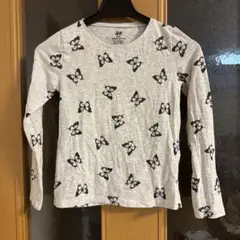 H&M 蝶柄 長袖カットソー 122/128