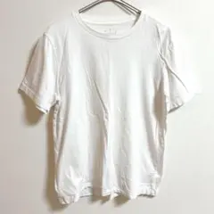 無印良品　MUJI クルーネック半袖Tシャツ　カットソー　白　無地 シンプル　M