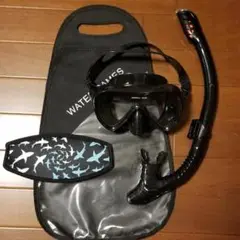 新品 シュノーケルセット ブラック マスクストラップカバー付き 男女兼用