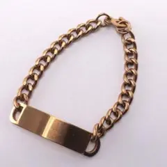 SOLID COPPER ヴィンテージ IDブレスレット 20cm