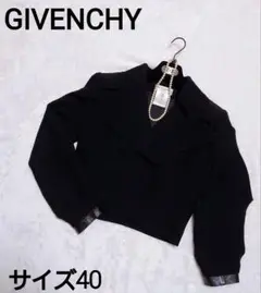 極美品☆ジバンシー GIVENCHYビッグカラージャケット フォーマル 40 黒