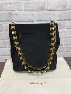 良品 フェラガモ ヴァラリボン チェーン バケツ ショルダーバッグ トートバッグ
