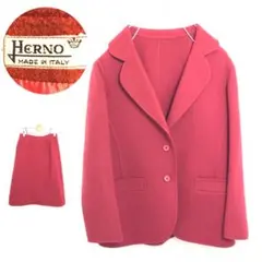 HERNO ヘルノ セットアップ ジャケット スカート レッド フォーマル