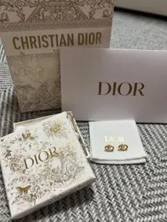 【美品•付属品全て揃っています】DIOR CD Navy スタッドピアス