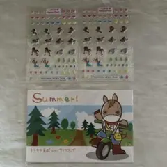 ノーザンホースパークのシール2枚とポストカード1枚　3点セット