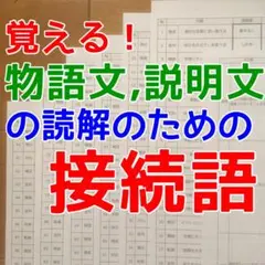 【～8/17期間限定特価】接続語のサムネイル