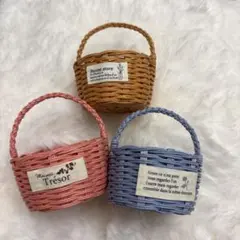 クラフトカゴ 3個セット クラフトバンド ハンドメイド