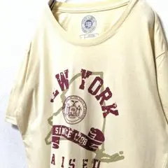 ステート&ローカル ニューヨーク Tシャツ イエロー クリーム黄色 L 古着