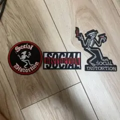 SOCIAL DISTORTION 刺繍パッチ 2点セット