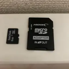 SanDisk 8GB microSDカード + HIDISCアダプター