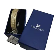 新品 スワロフスキー SWAROVSKI バングル ブレスレット ゴールド