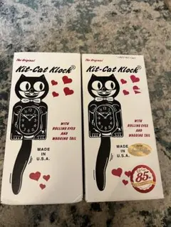 Kit-Cat Klock 2個セット（ブラック　ホワイト）