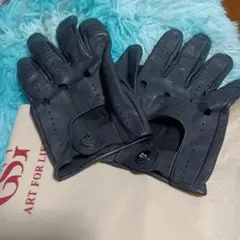 黒 レザー ドライビンググローブ 革手袋 Sサイズ