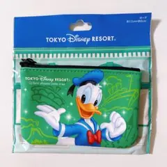 【未使用】東京ディズニーリゾート限定 パークチケット風ポーチ　ドナルド ランダム