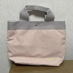 トートバッグ ハンドバッグ ピンク グレー 無地 鞄 カバン コーデュロイバッグ