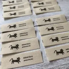 39 布　タグ　ネコ 16枚　handmade コットン　ラベル
