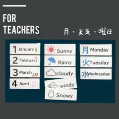 英語学習　外国語活動　天気月曜日　基本セット　手作り授業準備　小学校教師用教材