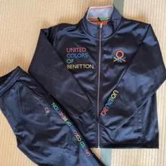 BENETTON ジャージ上下セット ブラック男性L