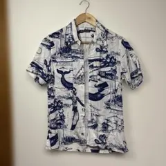 BLUE/BLUE アロハシャツ 半袖