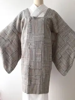 未使用 本総絞り 抽象模様 正絹 ロング 道行 コート 裄67