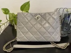 【最終セール】CHANEL 2021FW グレーショルダーチェーンバッグ