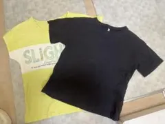 イエローとブラックのTシャツセット