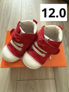 ホットビスケッツ　赤いリボン付きファーストシューズ