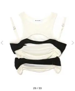 melt the lady tiny fluffy tank （wh×bk）