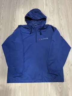 【Champion】ネイビー フード付き ナイロンジャケット L