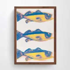 09.アンディ・ウォーホル　FISH　北欧　ポップ　モダン　おしゃれ　ポスター