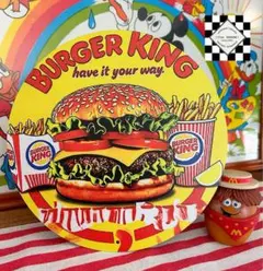 バーガーキング⑩ BURGER KING ブリキ看板　アメリカン雑貨　ダイナー