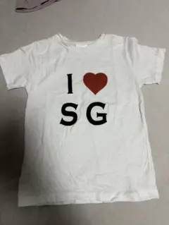 I ♥ SG ホワイト Tシャツ キッズS