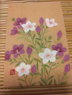 花と海岸の風景ポストカードセット