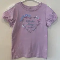 極美品★メゾピアノジュニア★ラベンダー色100％綿★半袖Ｔシャツ★サイズL160