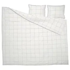 未使用 IKEA ブレードヴェックラレ 掛け布団カバー＆枕カバー ダブル
