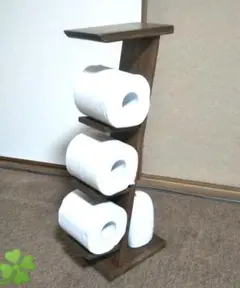 ハンドメイド 「トイレットペーパー おしゃれ棚」レトロ調