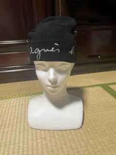 アニエスニット帽黒フリーサイズ
