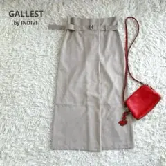 GALLEST by INDIVI ギャレスト ラップ風ロングタイトスカート