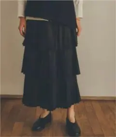 CLANE W FACE PLEATS SKIRT クラネ スカート プリーツ